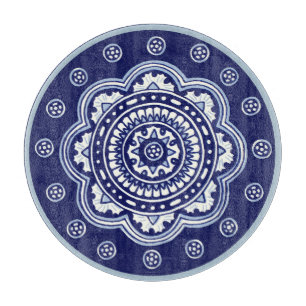 Tabla De Cortar Talavera azul y blanca Five