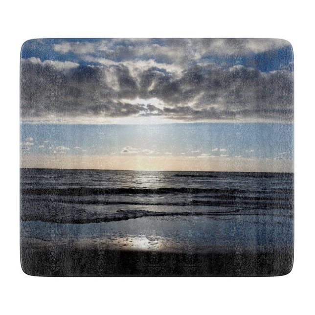 Tabla De Cortar Tarde en la playa (Anverso)
