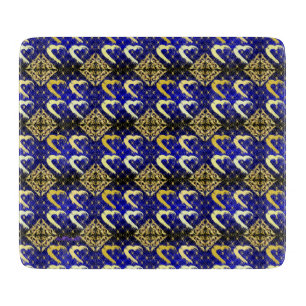 Tabla De Cortar Tarjeta de corte Royal Blue and Gold