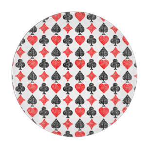 Tabla De Cortar Tarjeta de reproducción negra/blanca/roja Todos lo