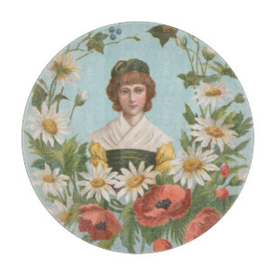 Tabla De Cortar Tarjeta de San Valentín alemana retro kitsch, 1884