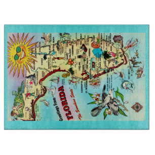 Tabla De Cortar Tarjeta postal divertida de Florida vintage