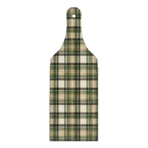 Tabla De Cortar Tartan Plaid Verde Bosque