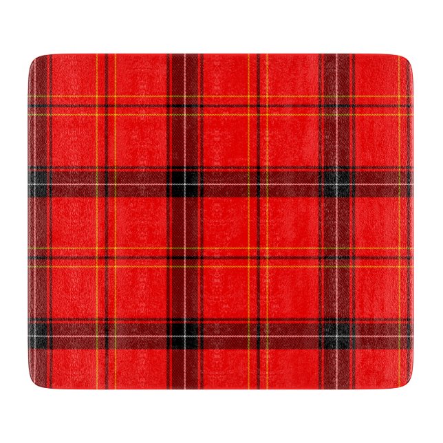 Tabla De Cortar Tartán rojo escocés (Anverso)