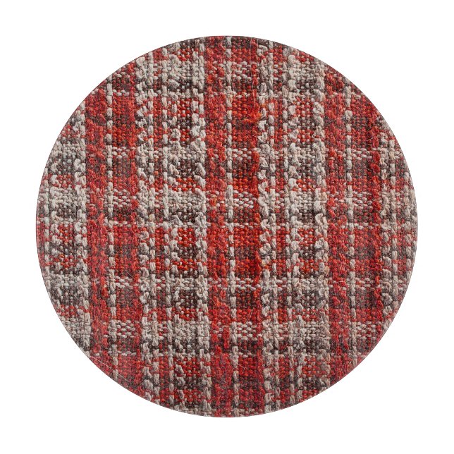 Tabla De Cortar Tartán rojo: fondo texturizado (Anverso)