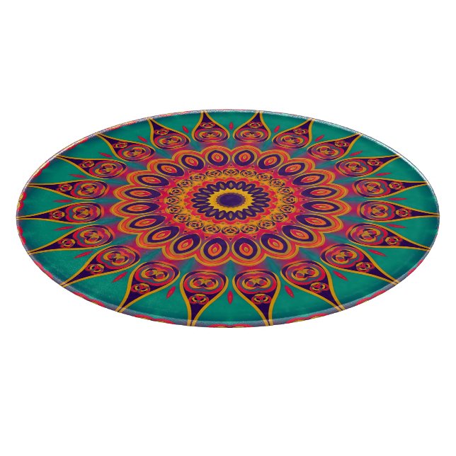 Tabla De Cortar Tattoo Kaleidoscope Fractal (Borde)