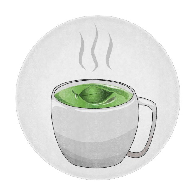 Tabla De Cortar Taza de té verde (Anverso)