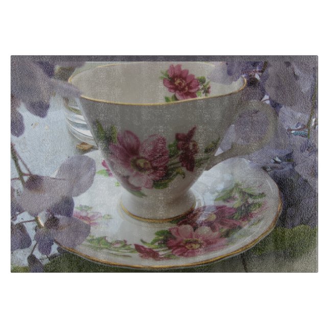 Tabla De Cortar Taza de té y glicina (Anverso)
