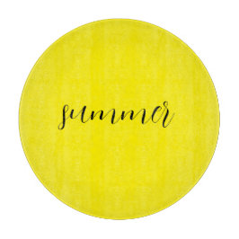 Tabla De Cortar Tazón amarillo de verano soleado