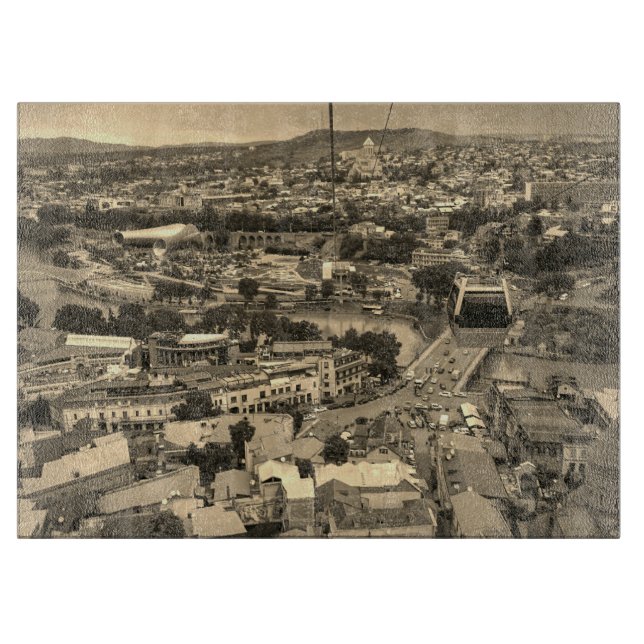 Tabla De Cortar Tbilisi Georgia Cityscape Street Architecture (Anverso)