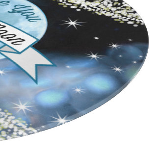 Tabla De Cortar Te amo al patrón de las estrellas de la luna y la
