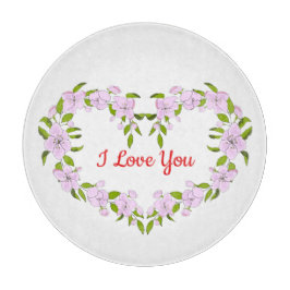 Tabla De Cortar Te amo flores lindas