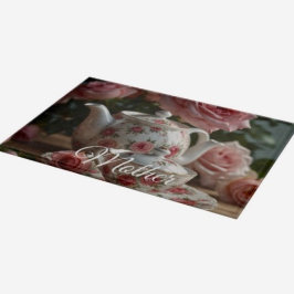 Tabla De Cortar Té de rosa de col rosa