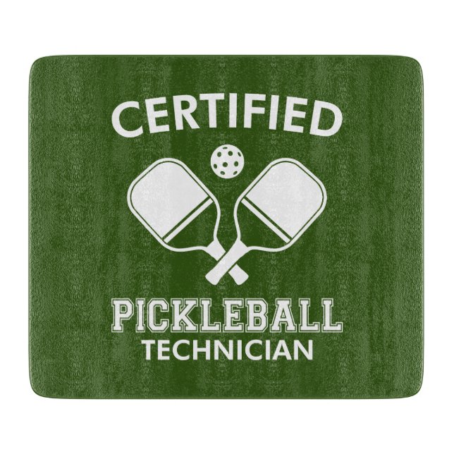 Tabla De Cortar Técnico de Pickleball Certificado (Anverso)