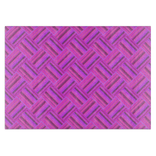 Tabla De Cortar Tejido de rayas rosadas diagonal patrón