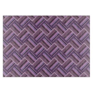 Tabla De Cortar Tejido diagonal de rayas malvas