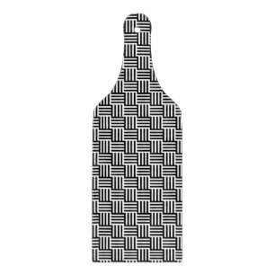 Tabla De Cortar Tejidos De Cesta Negra Y Blanca