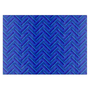 Tabla De Cortar Tejidos de doble trama de franjas azules