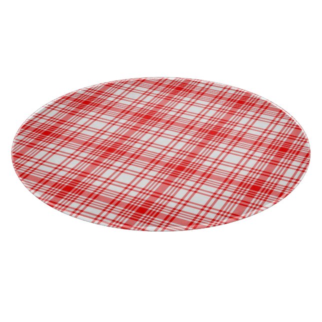 Tabla De Cortar Tela escocesa roja (Borde)