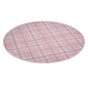 Tabla De Cortar Tela escocesa rosa clara
