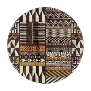 Tabla De Cortar tela tribal africana, vintage abstracto.