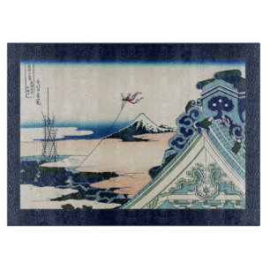 Tabla De Cortar Templo de Honganji Vista del Mt. Fuji Grabado en m