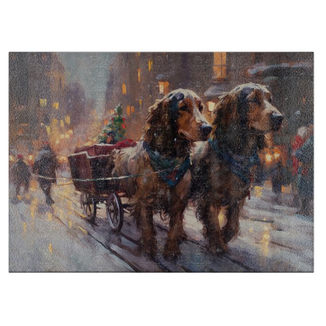 Tabla De Cortar Temporada festiva de Navidades españoles de Cocker (Anverso)