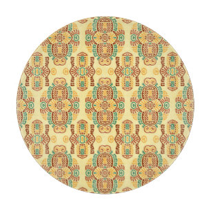 Tabla De Cortar Tendencia de cosecha étnica: mosaico sin foco bohe