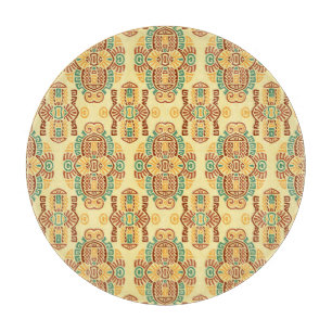 Tabla De Cortar Tendencia de cosecha étnica: mosaico sin foco bohe