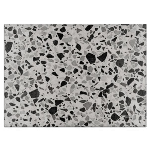 Tabla De Cortar Terrazzo negro y gris