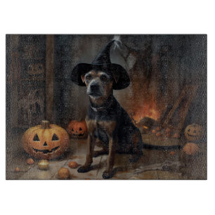 Tabla De Cortar Terrier de la Bahía de Chesapeake Calabazas Hallow
