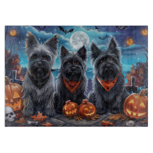 Tabla De Cortar Terrier Skye Halloween Espeluznante