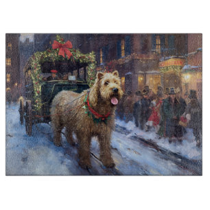 Tabla De Cortar Terrier Trigo Navidad Temporada Festiva