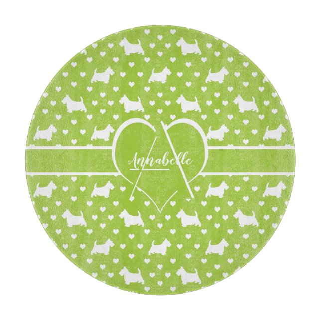 Tabla De Cortar Territorios escoceses blancos (perros escoceses) L (Anverso)