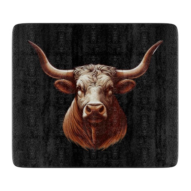 Tabla De Cortar Texas Longhorn (Anverso)