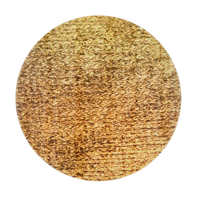 Tabla De Cortar Textil dorado: fondo macro glamoroso. (Anverso)