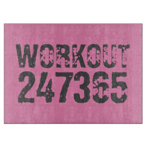 Tabla De Cortar Texto desgastado y raspado Workout 247365 rosa