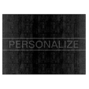 Tabla De Cortar Texto personalizable Negro moderno en negrita y