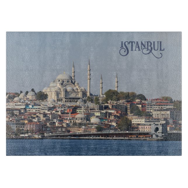 Tabla De Cortar Texto personalizado Estambul (Anverso)