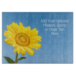 Tabla De Cortar texto personalizado Girasol