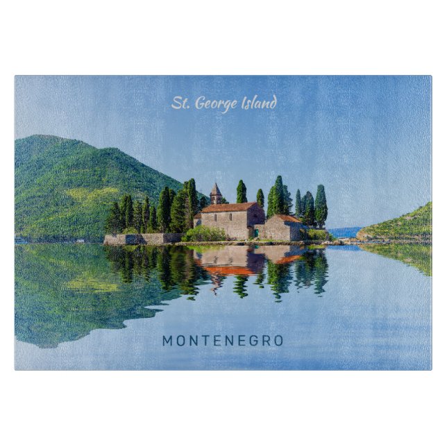 Tabla De Cortar Texto personalizado Montenegro (Anverso)