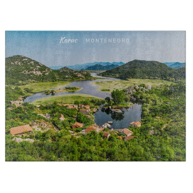 Tabla De Cortar Texto personalizado Montenegro (Anverso)