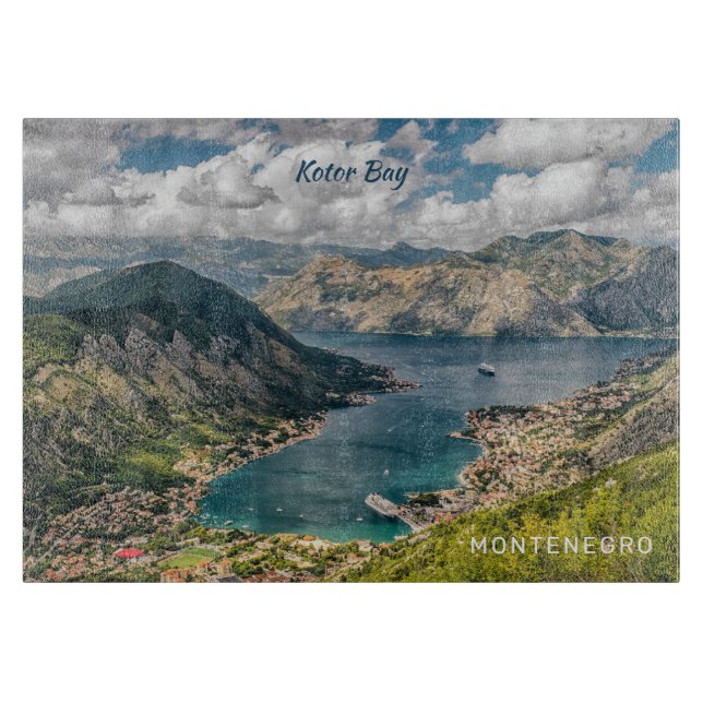 Tabla De Cortar Texto personalizado Montenegro (Anverso)