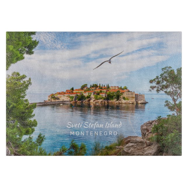 Tabla De Cortar Texto personalizado Montenegro (Anverso)