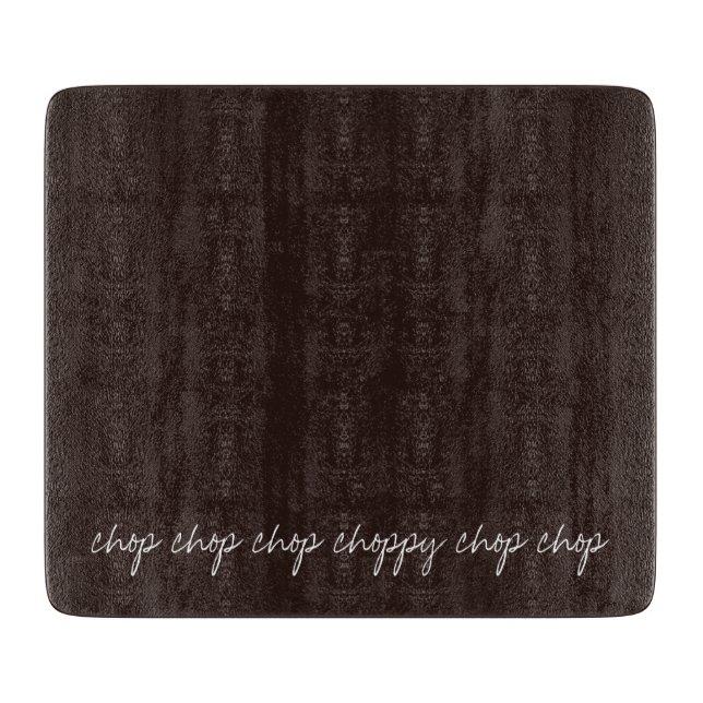 Tabla De Cortar Texto personalizado sobre chocolate negro (Anverso)