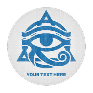 Tabla De Cortar Texto personalizado y el ojo de color de Horus