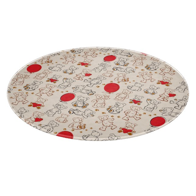 Tabla De Cortar Textura con los osos de peluche (Borde)