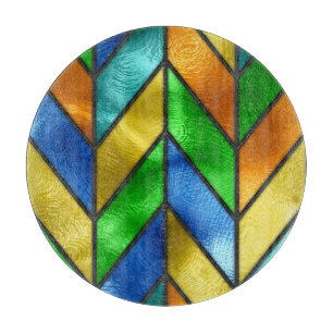 Tabla De Cortar Textura de vidrio color Chevron