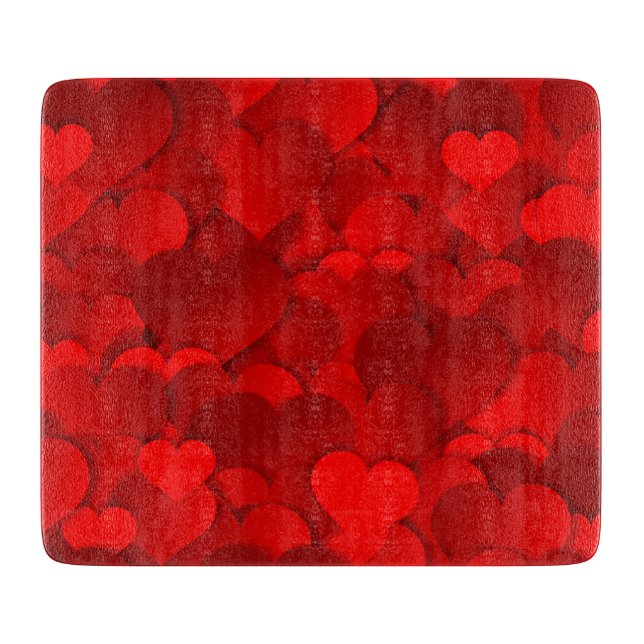 Tabla De Cortar Textura del corazón rojo (Anverso)