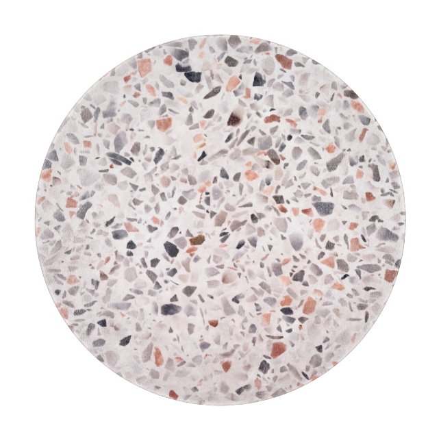 Tabla De Cortar Textura del terrazo antiguo, patrón de martillo. (Anverso)